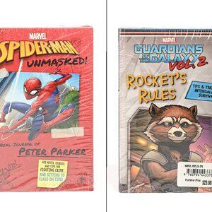 Marvels Spider-Man Unmasked & Guardians of the Galaxy, Rockets Rules Book Bundle